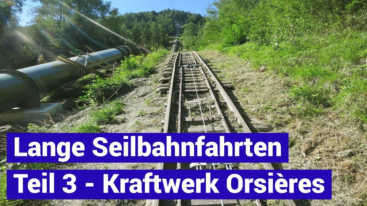 Standseilbahn Kraftwerk Orsières funiculaire - lange Seilbahnen Schweiz Teil 3