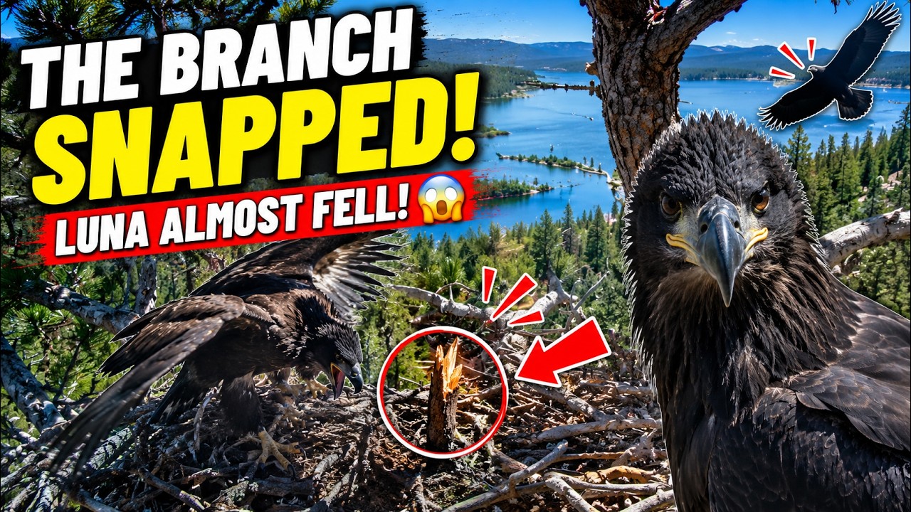The Branch Suddenly Snapped Under Luna 😳⚠️ Luna Almost Fell... Then Did Something Unexpected! 😱🦅
