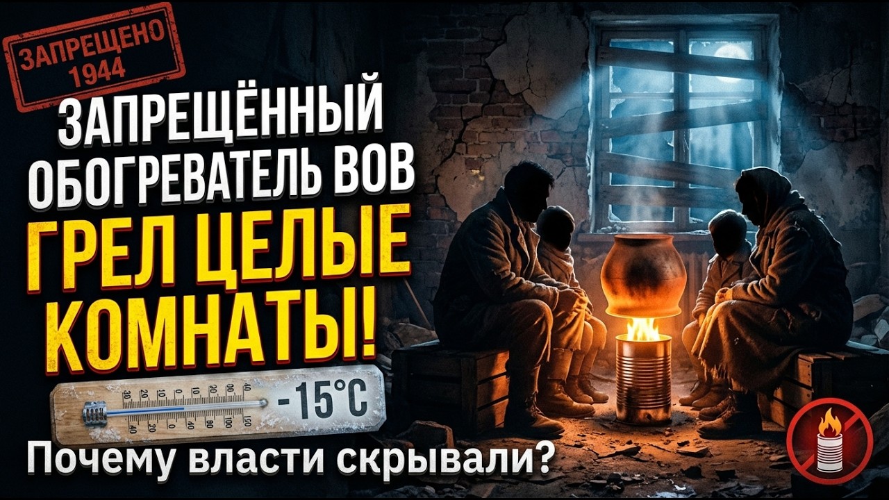 🔥 ЗАПРЕЩЁННЫЙ Обогреватель ВОВ Грел ЦЕЛЫЕ Комнаты! Почему Власти Скрывали ЭТУ Жестянку?