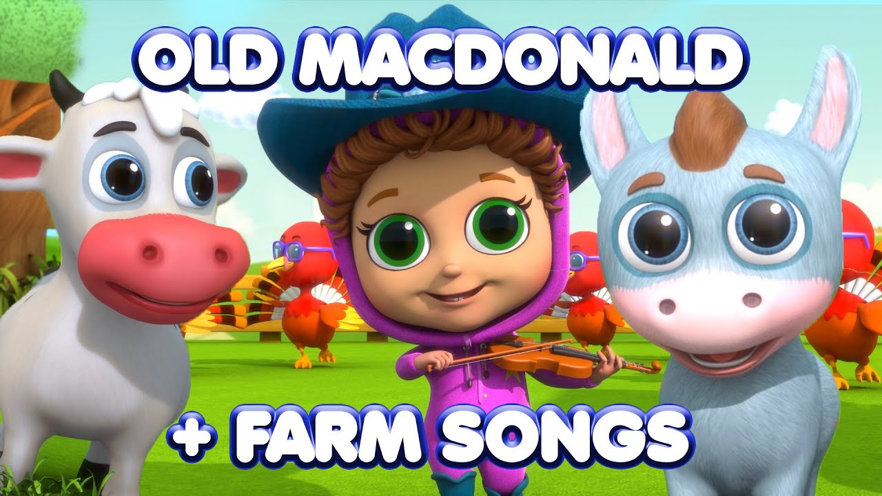 Old MacDonald + Farm Animal Songs | Nursery Rhymes | Kids Songs