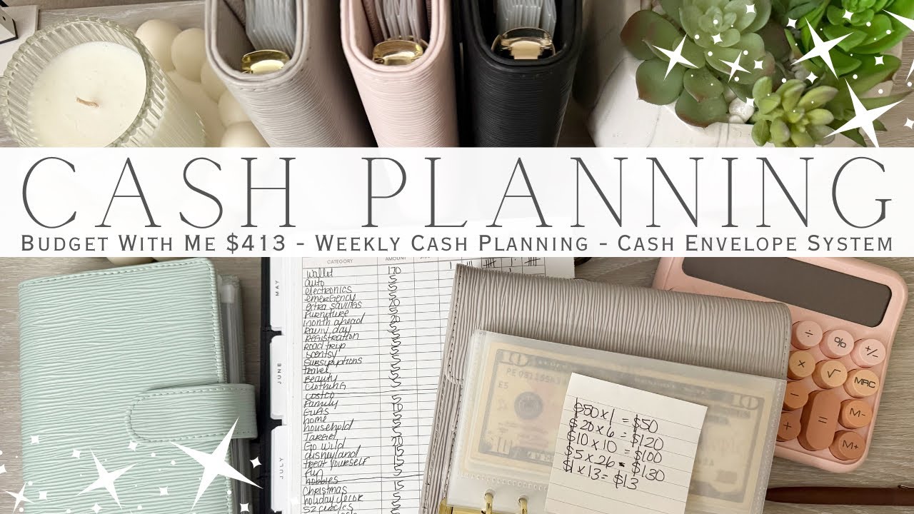 Budget With Me $413 Weekly Cash Planning & Happy Mail | Cash Envelope System | Sinking Funds Savings