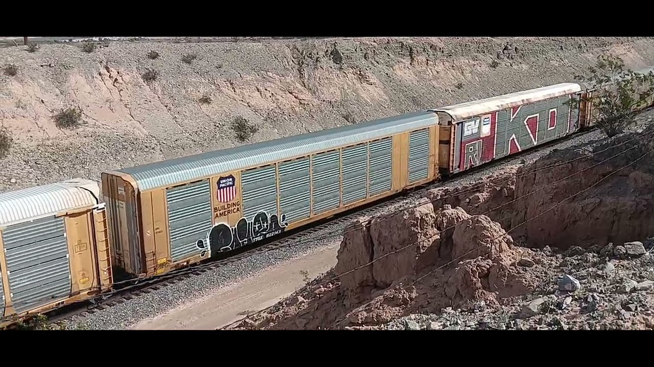 BNSF Westbound General Manifest east of Needles Ca. with slow orders.