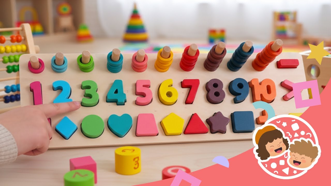Zahlen lernen 1–10 🔢 & Formen für Kinder | Lernvideo für Kleinkinder - Litika
