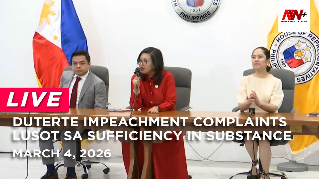 Duterte impeachment complaints lusot sa sufficiency in substance | NewsWatch Live