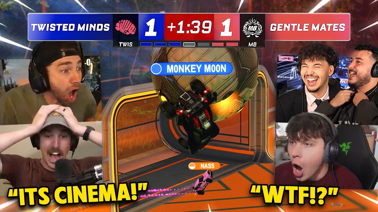 Streamers REACT to the PEAK RLCS Paris Major QUARTERFINAL!? *Twisted Minds vs Gentle Mates*
