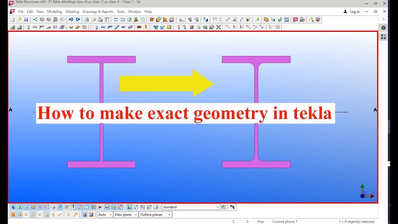 How to make exact geometry in tekla structure, Tekla tutorial bangla by Engr Maidul