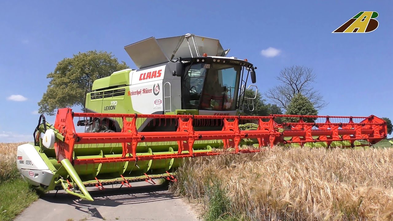 Getreideernte - Mähdrescher Claas Lexion 770 / 780 & John Deere & Fendt Traktoren der Landwirtschaft