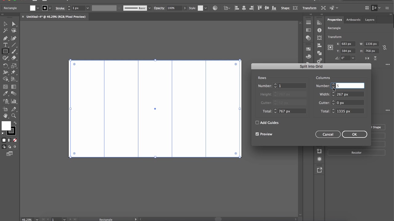 Adobe Illustrator — как создавать сетки, направляющие и отступы