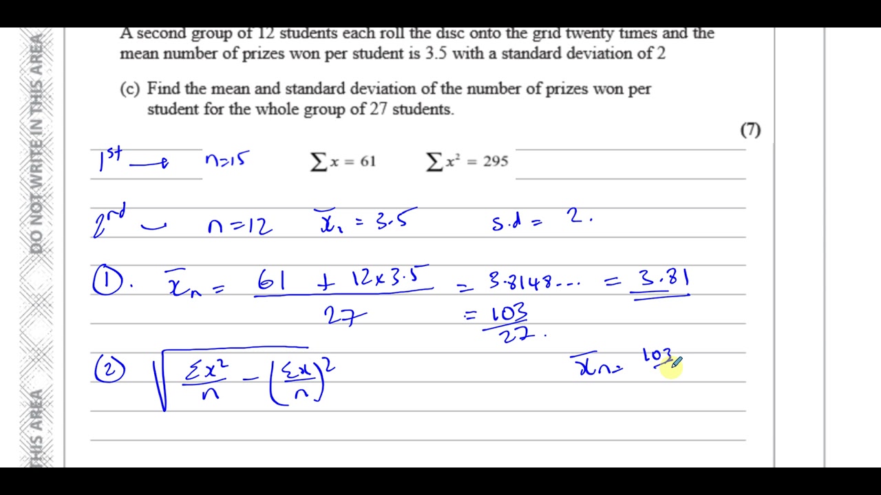 WST01/01 (Edexcel) IAL S1 January 2021 IAL Q6 Mean, Standard Deviation, Probability