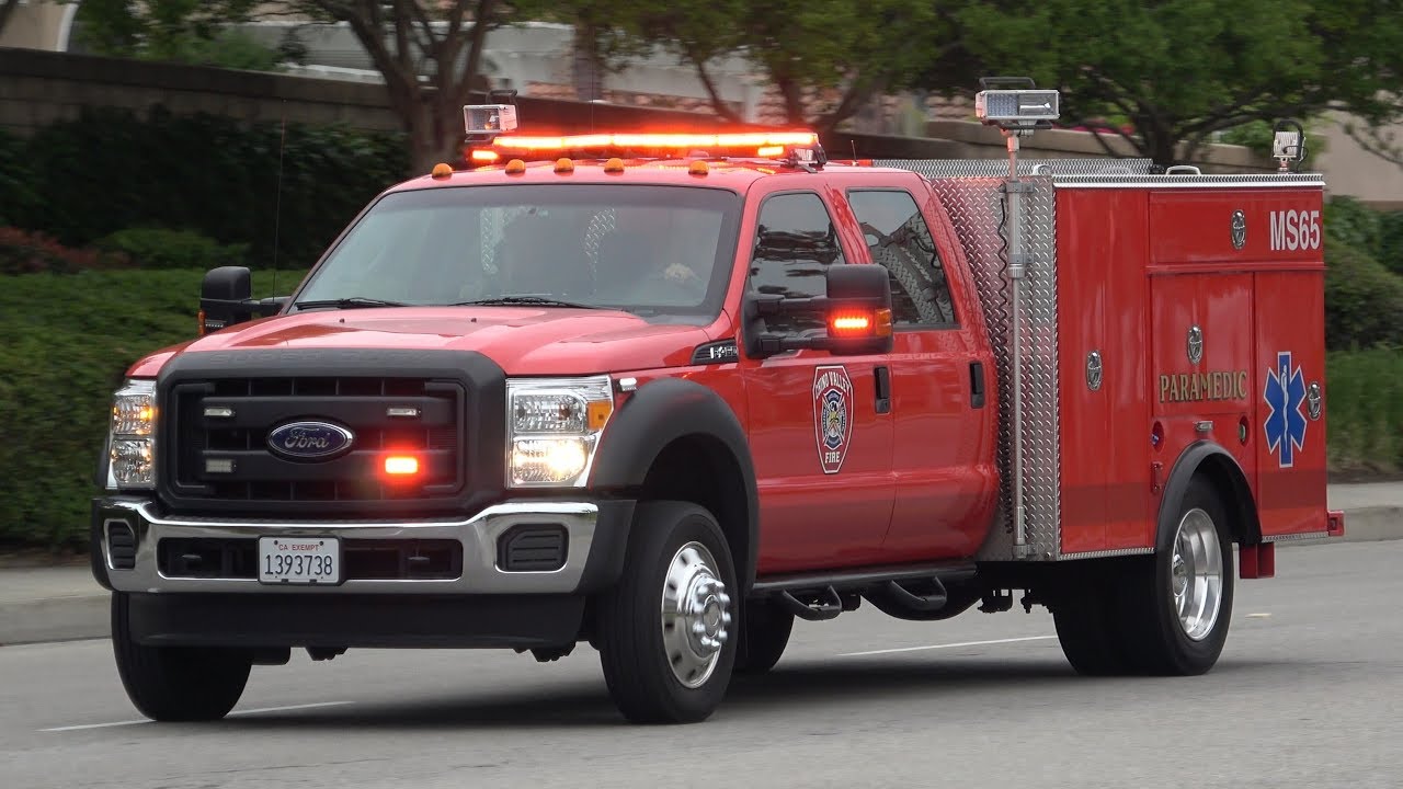 Chino Valley Fire District Medic Engine 65 & Medic Squad 65 Responding
