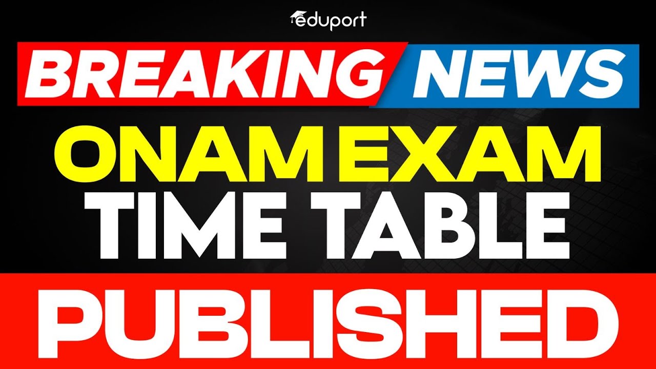 Onam Exam Timetable Published😨| Eduport Plus Two Commerce&Humanities | Eduport