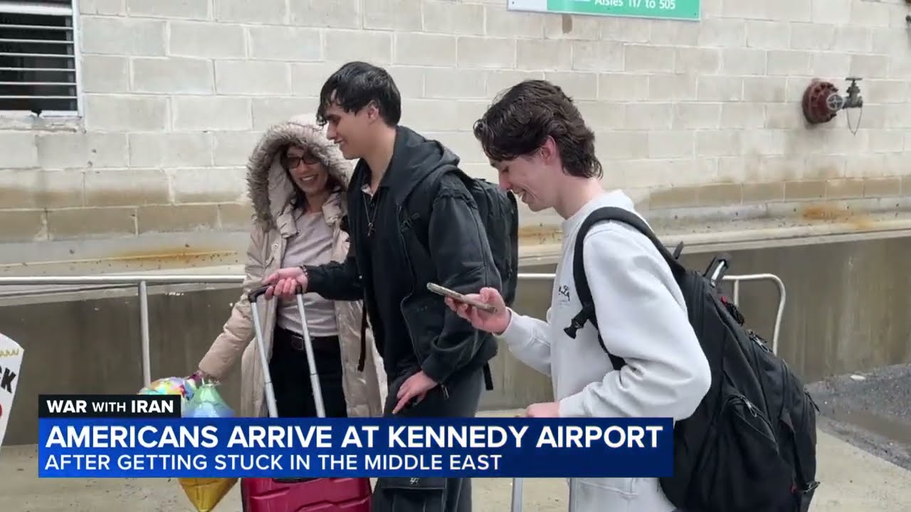Americans arrive at JFK Airport after being stuck in Middle East