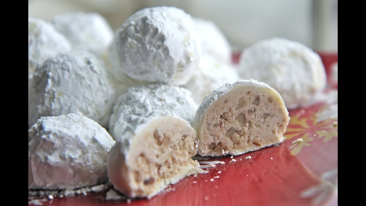 Cinnamon Pecan Snowball Cookies