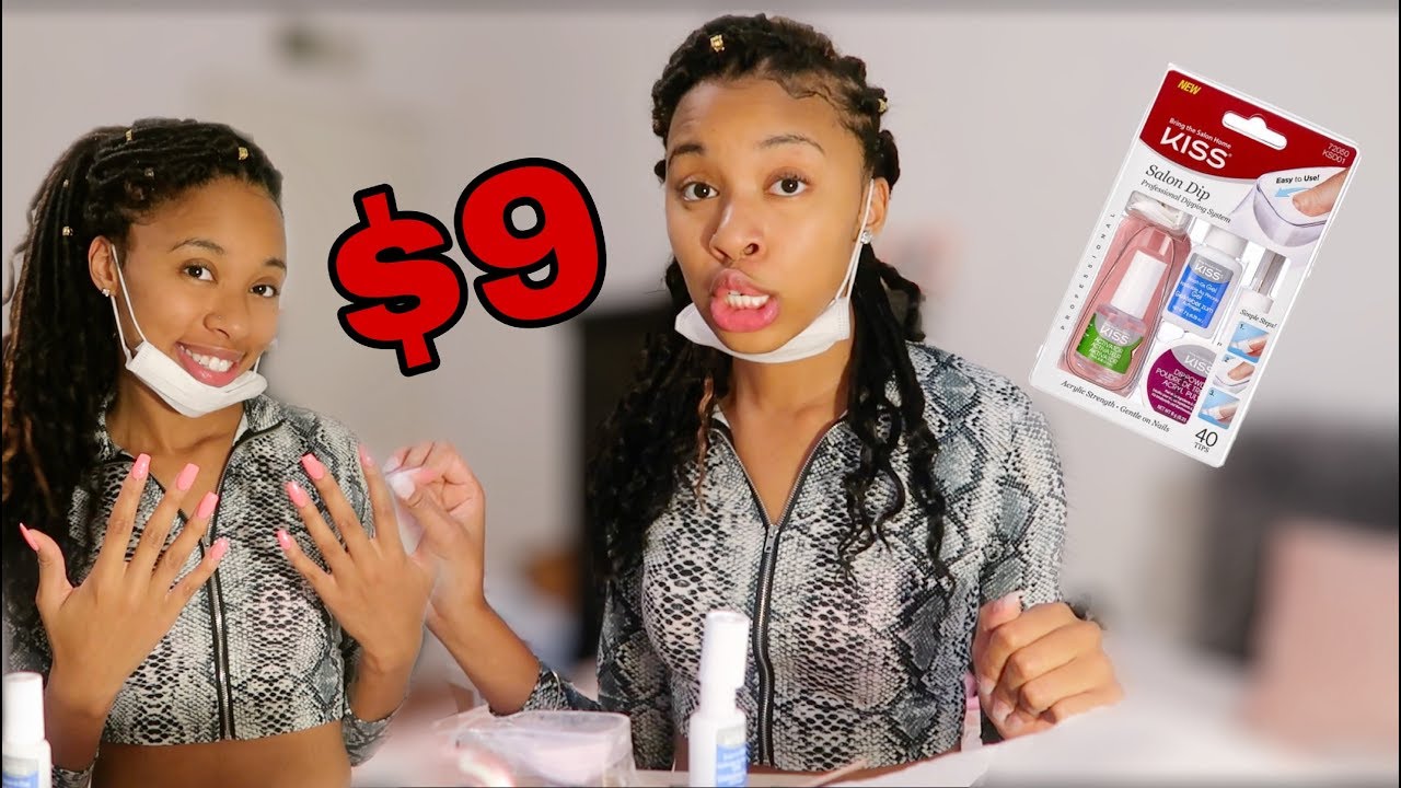 DIY: Full Set Dip Nails at Home FOR $9 | Kit from Walmart | TayPancakes