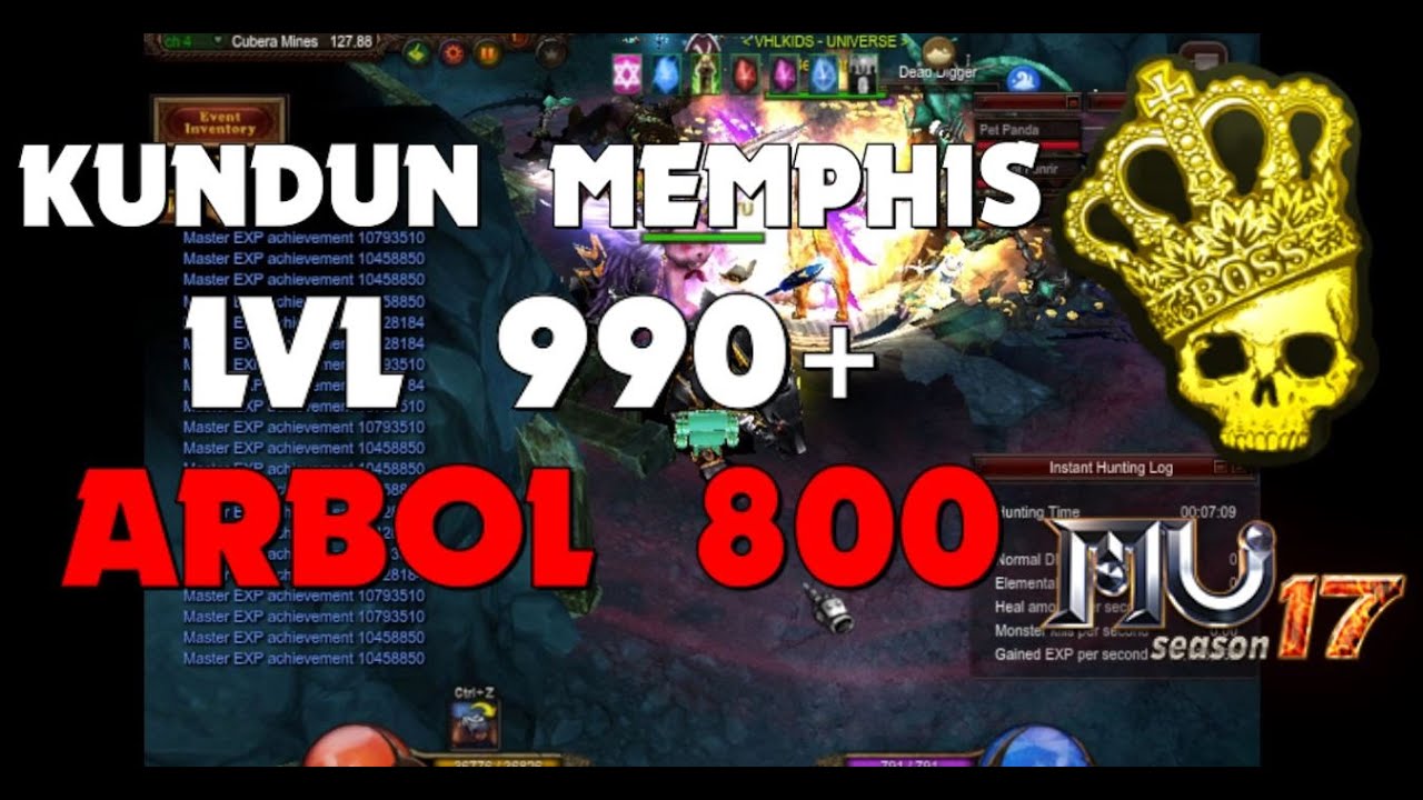 🔥 ARBOL 800 / DEBUFF BLEEDING⚡️  KUNDUN LVL 990+ CUBERA⚡️- MU ONLINE WEBZEN SEASON 17 🔥