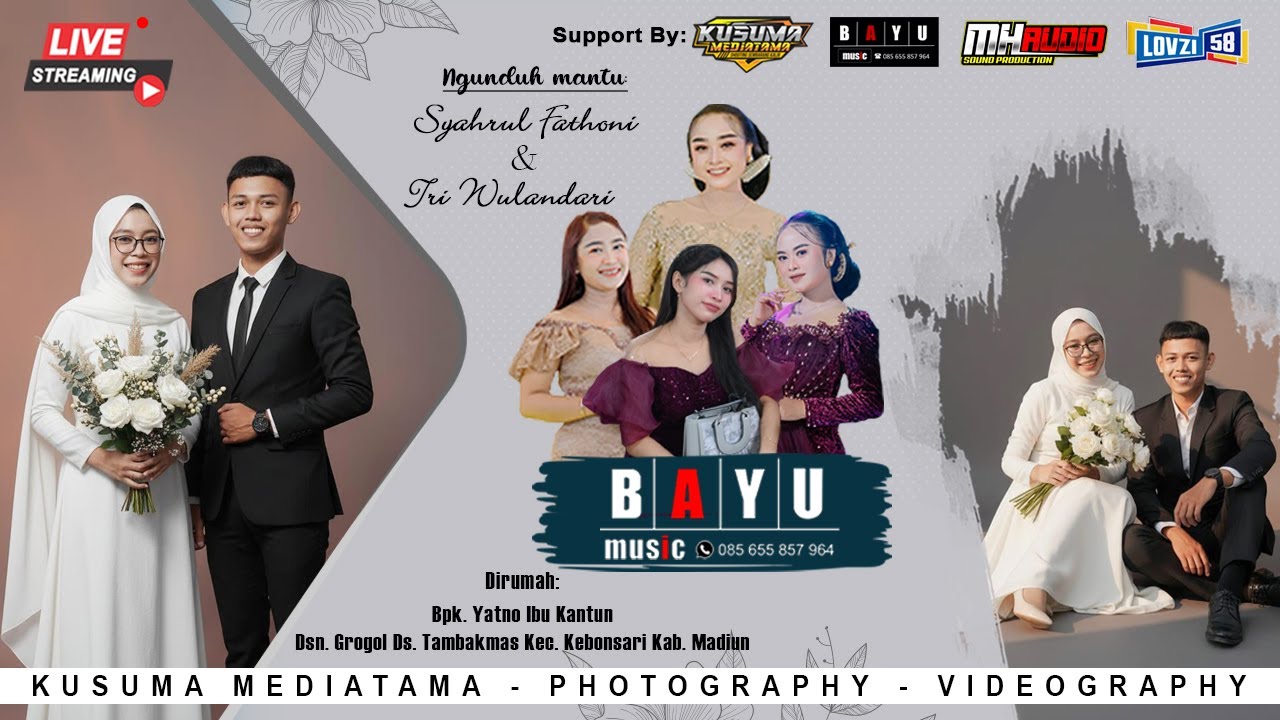 🔴Live Campursari BAYU MUSIC | Wedding SYAHRUL & TRI | Tambakmas Kebonsari Madiun