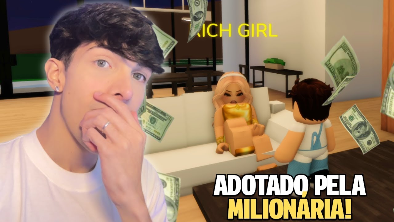 FUI ADOTADO PELA MENINA MILIONÁRIA DO BROOKHAVEN!  🤑 - Roblox