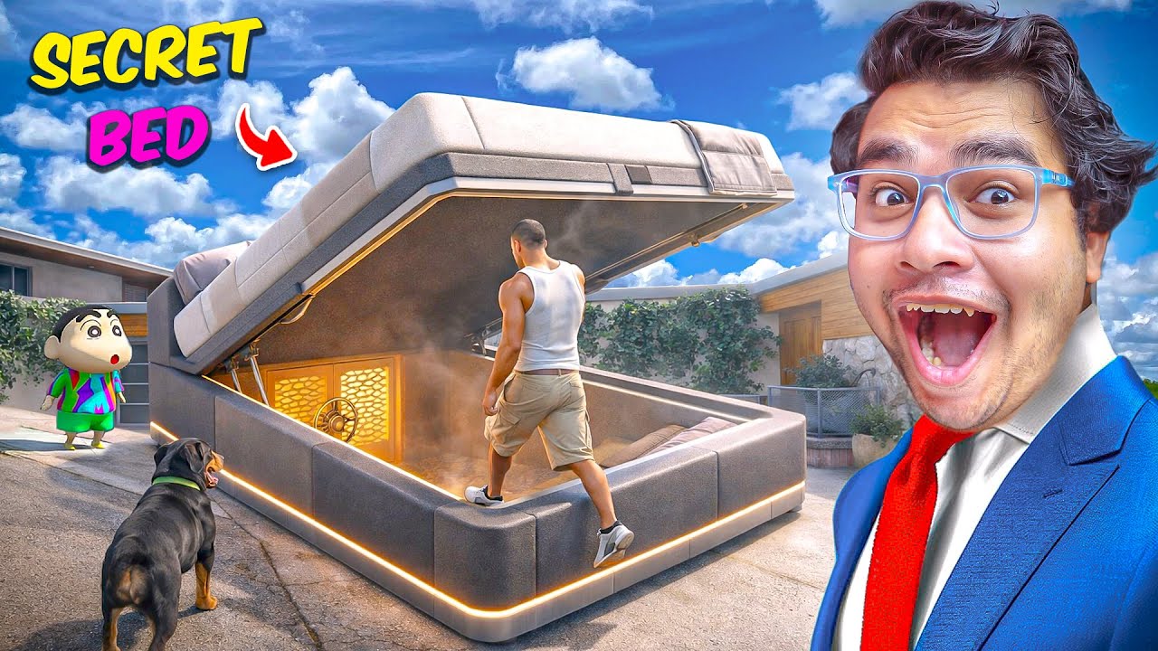 GTA V : Franklin Found a SECRET Room Under His Bed! 😨🛏️