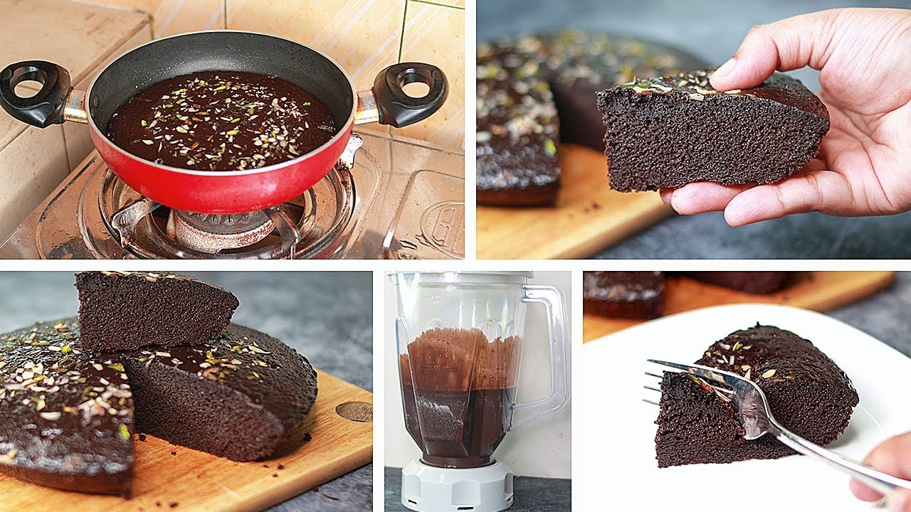 3 Ingredients Chocolate Cake In Kadai | Eggless & Without Oven | Yummy