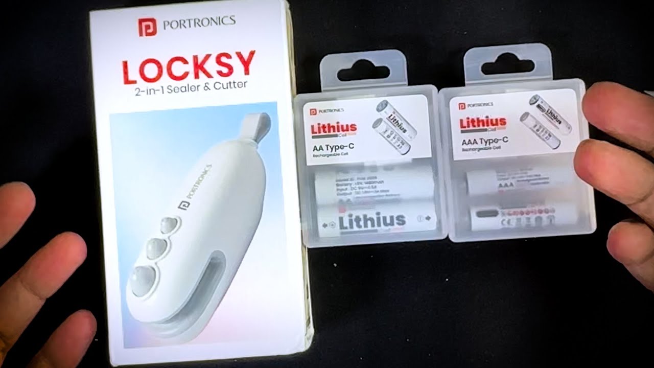 Распаковка перезаряжаемых батареек Portronics USB-C AA и AAA | Первый взгляд на запайщик и резак ...