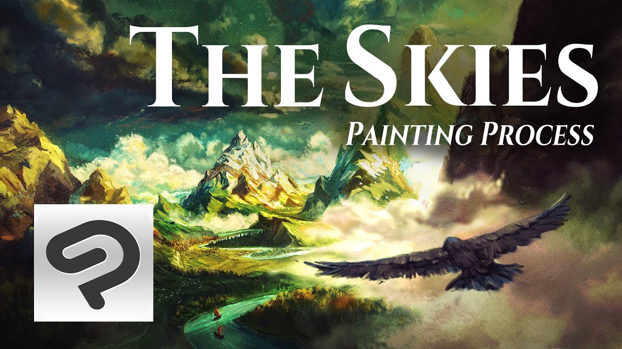 The Skies - Digital Landscape Painting Process [Clip Studio Paint]
