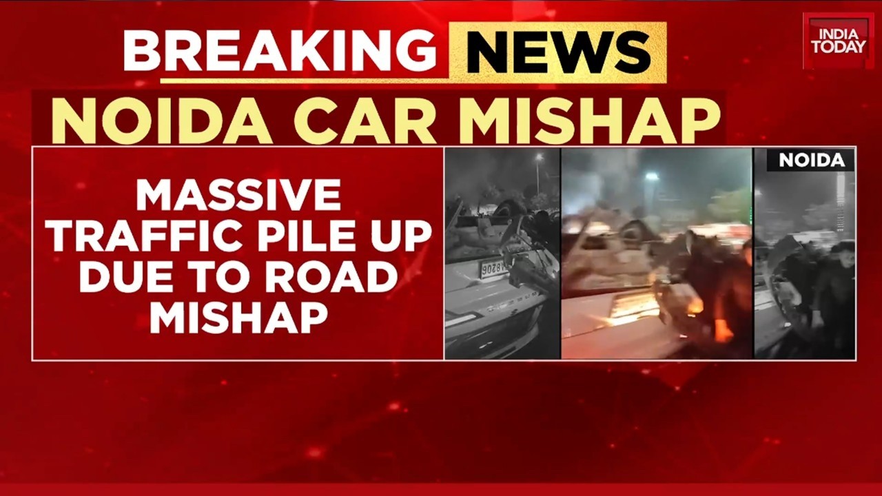 Speeding Car Overturns Near Noida; Traffic Jam Cleared After Mishap | India Today