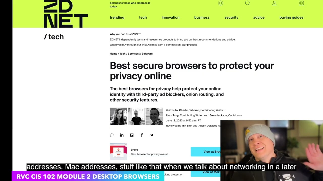 CIS 102 Module 2 Desktop Browsers