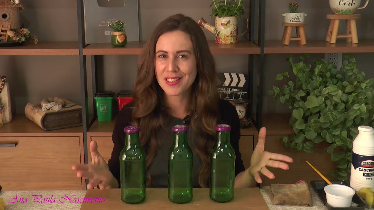Garrafas decoradas com Filtro de Café Usado - Diy Artesanato Sustentável