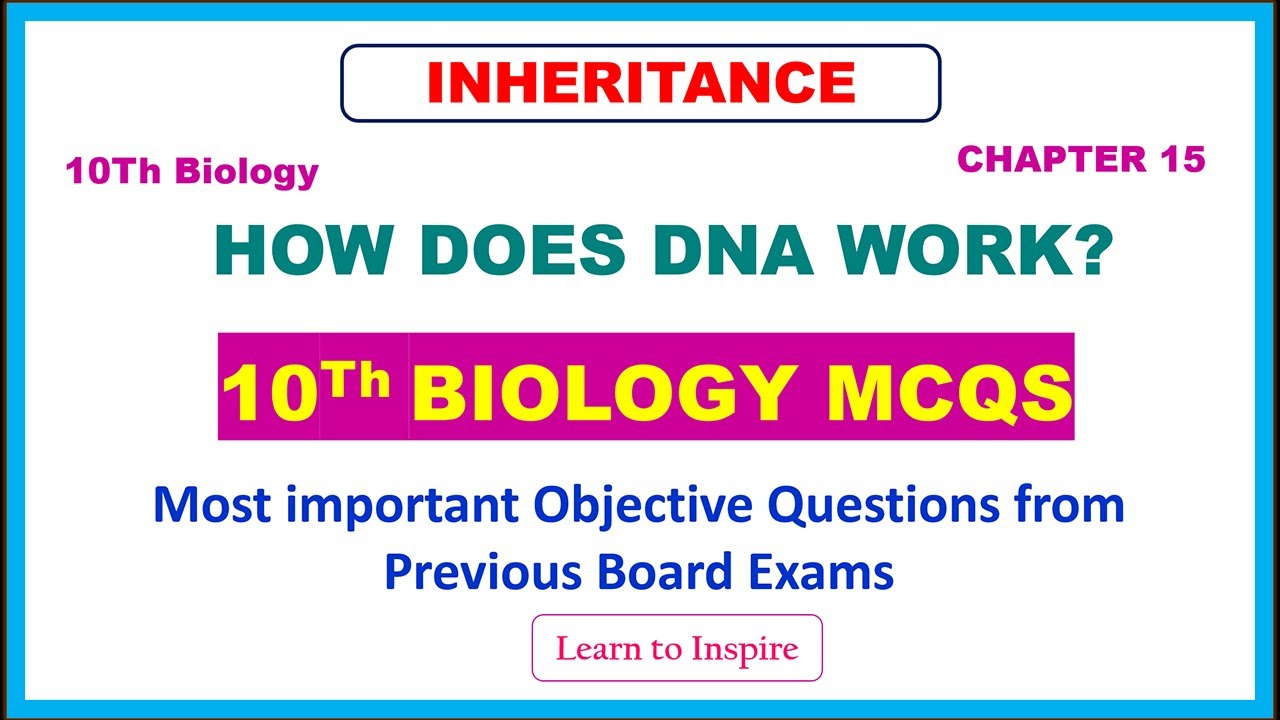 How does DNA Work?#10BiologyMCQS Chapter 15.#10InheritanceMCQS, #10Biologylti,