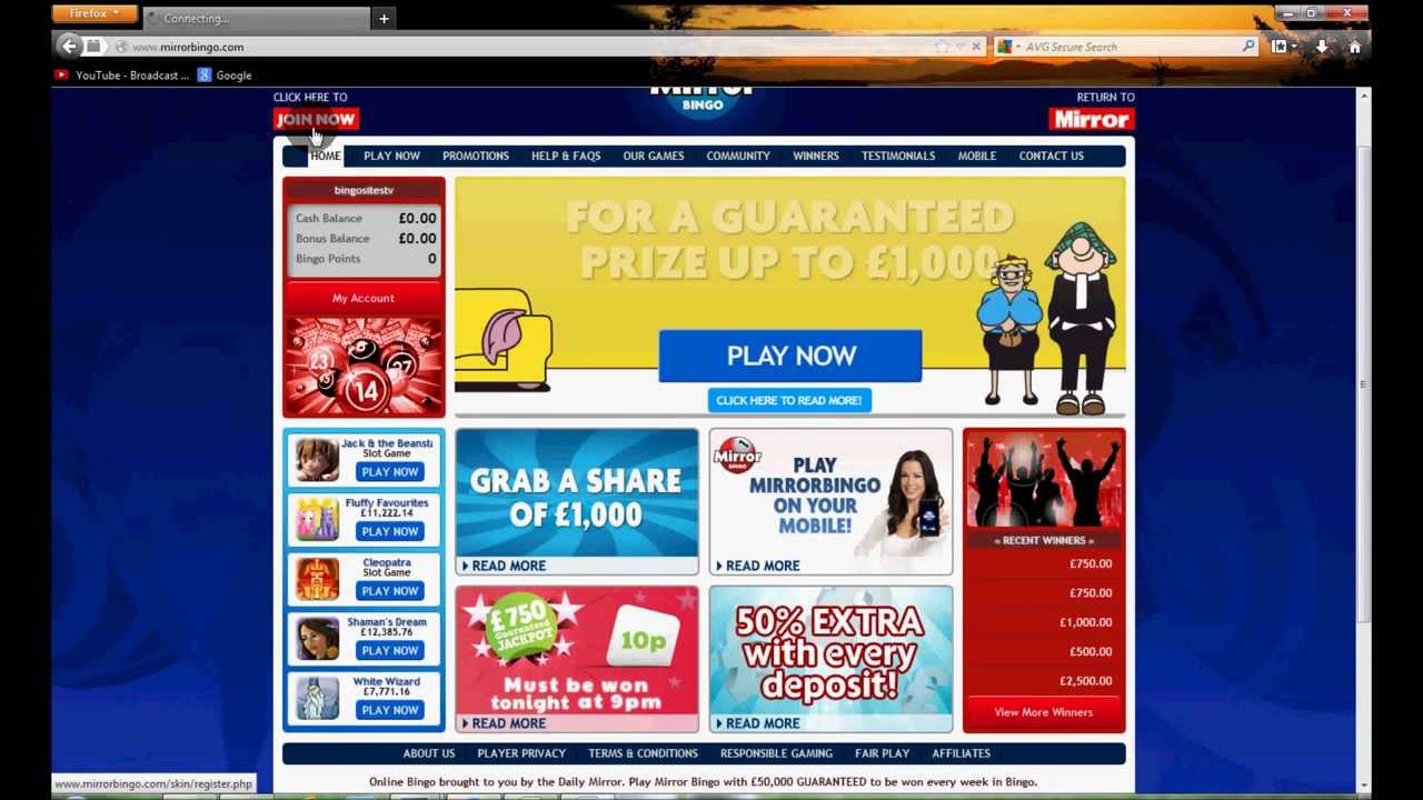 Mirror Bingo Review - Bingosites.tv