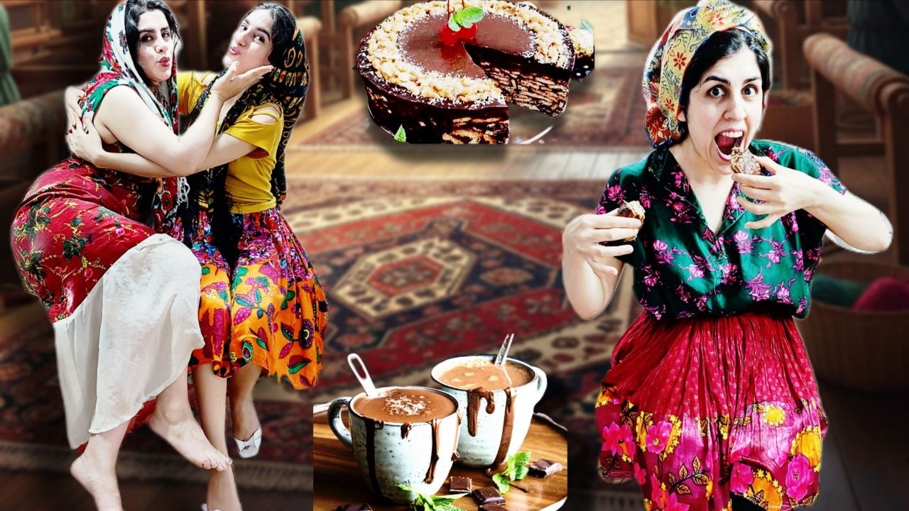 Village Life in Iran : Chocolate Milk & Fridge Cake in the Workshop