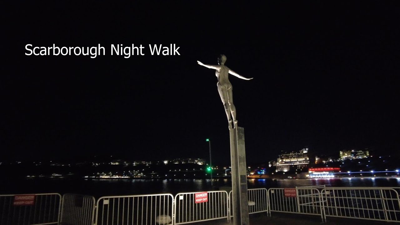 Night Walk on sea front, Scarborough.