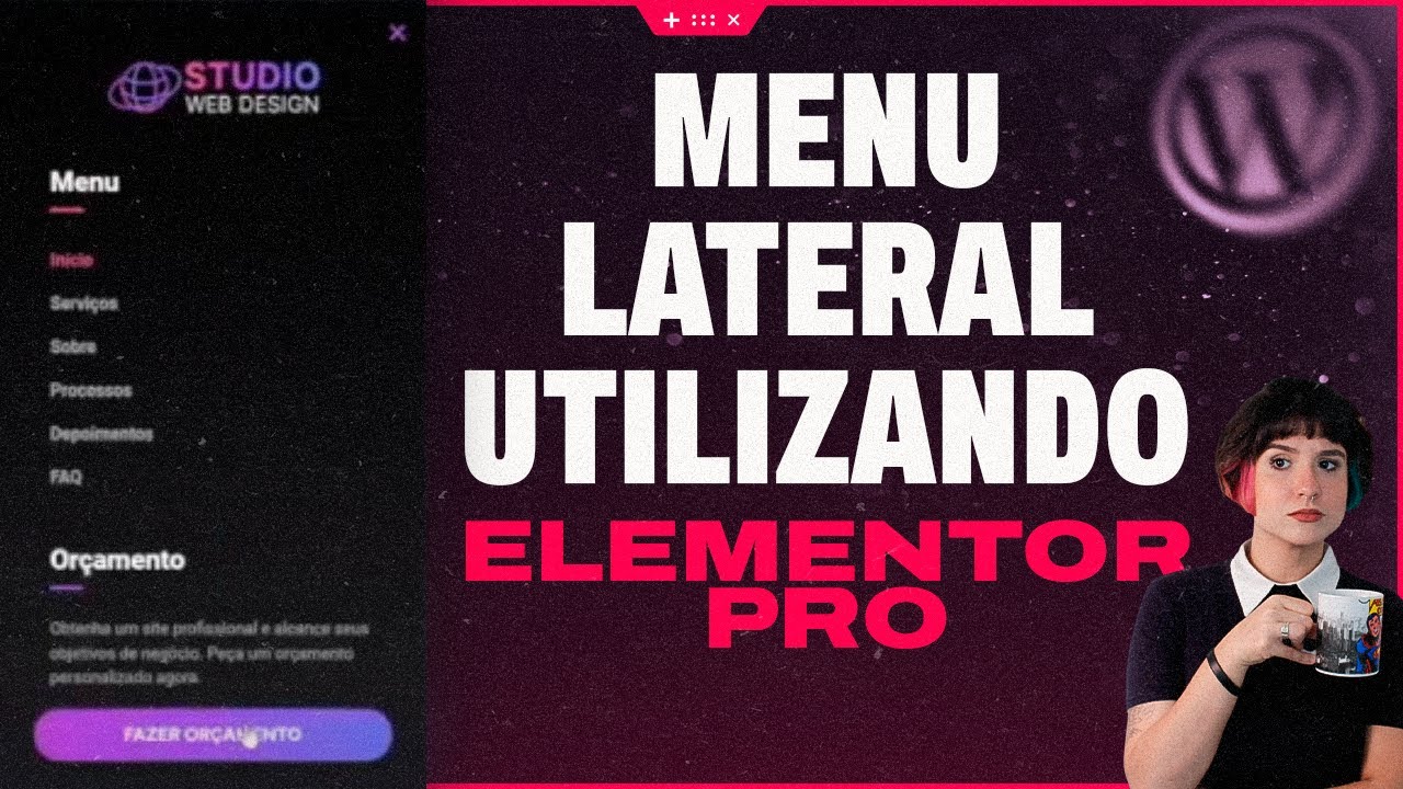 Como colocar o menu lateral no site Wordpress com Elementor Pro