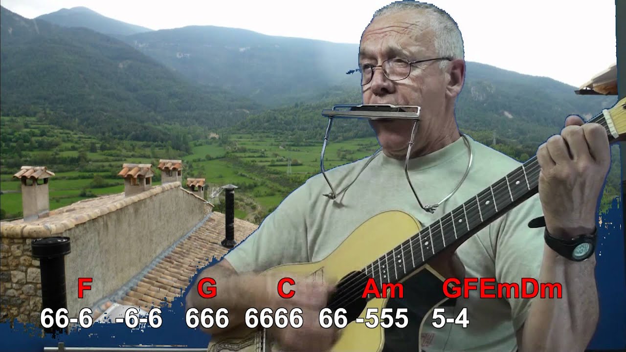 Nº 012 Its a Heartache(Bonnie Tyler) tablatura armonica C guitarra Mundharmonika