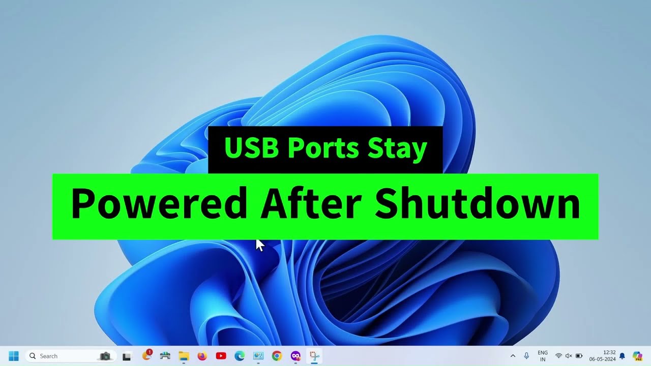 USB Ports Stay Powered After Shutdown in Windows | How to FIX | Two Methods