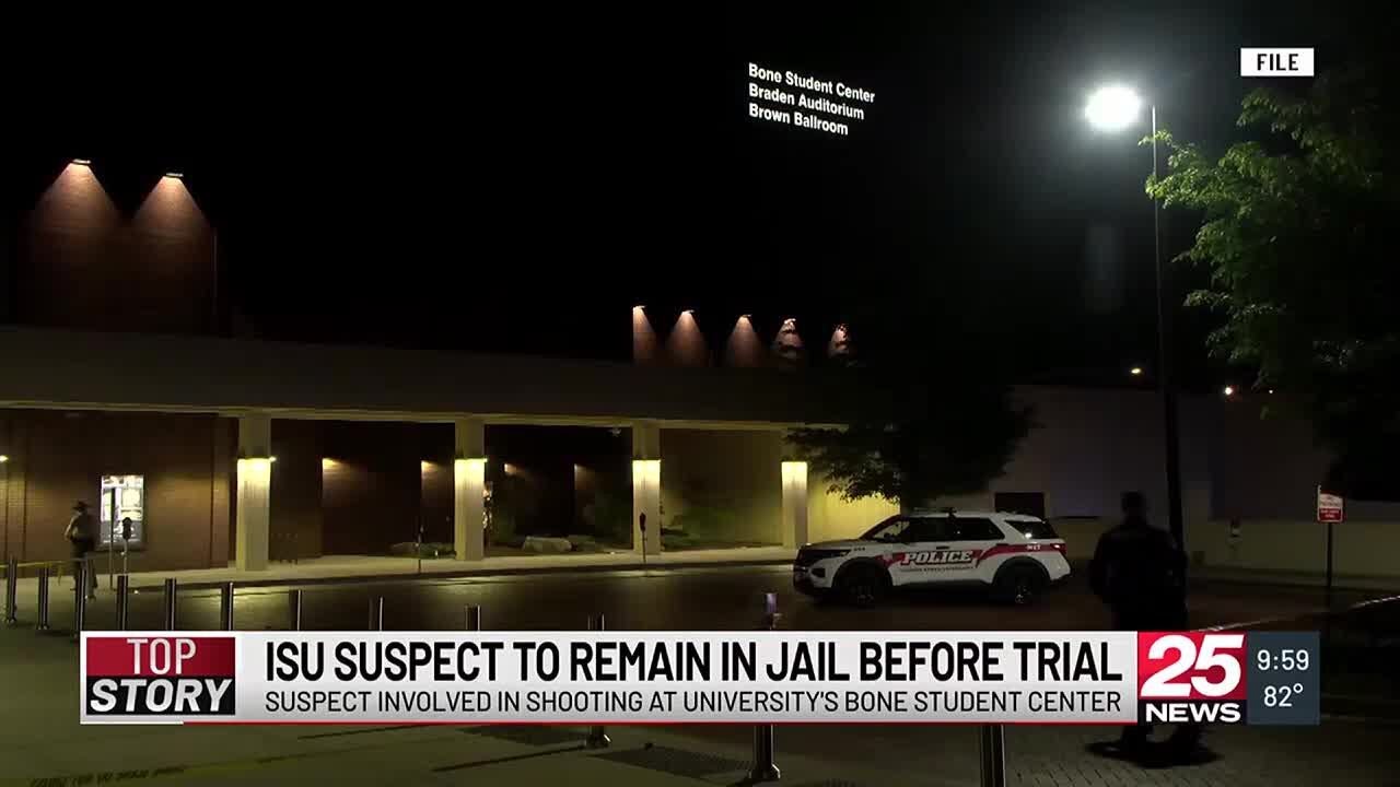 Suspect in ISU shooting to remain in jail before trial