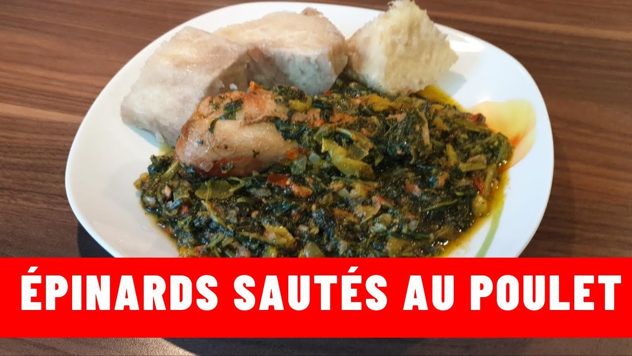 ÉPINARDS SAUTÉS AUX POIVRONS ET AU POULET
