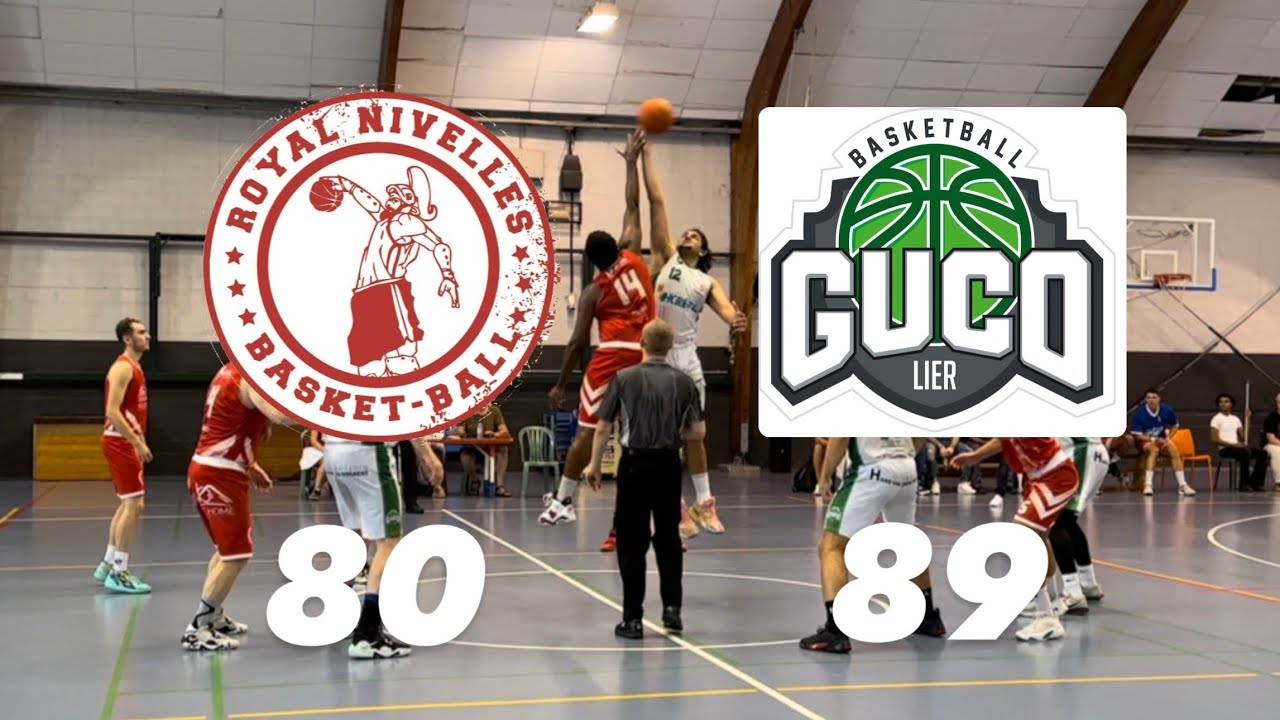 Royal Nivelles Basketball (TDM2) vs Guco Lier (TDM1): 80-89 (Belgian Cup 🏆)