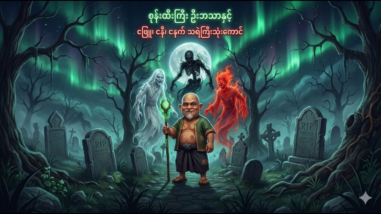 စုန်းထီးကြီးဦးဘသာ နှင့် ငဖြူ၊ ငနီ၊ ငနက် သရဲကြီးသုံးကောင် (အပိုင်း ၂)