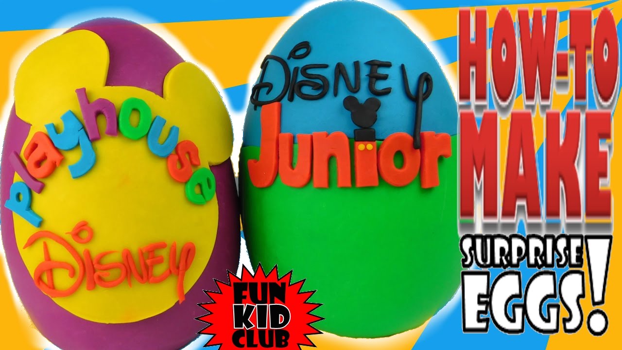 HOW-TO MAKE Play-Doh Surprise Eggs--DISNEY JUNIOR & PLAYHOUSE DISNEY!! Get Play-Doh & Build with Us!