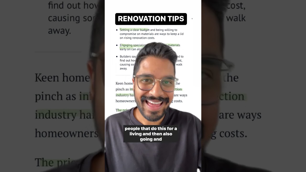 Renovation Tips (Save Money 💰)
