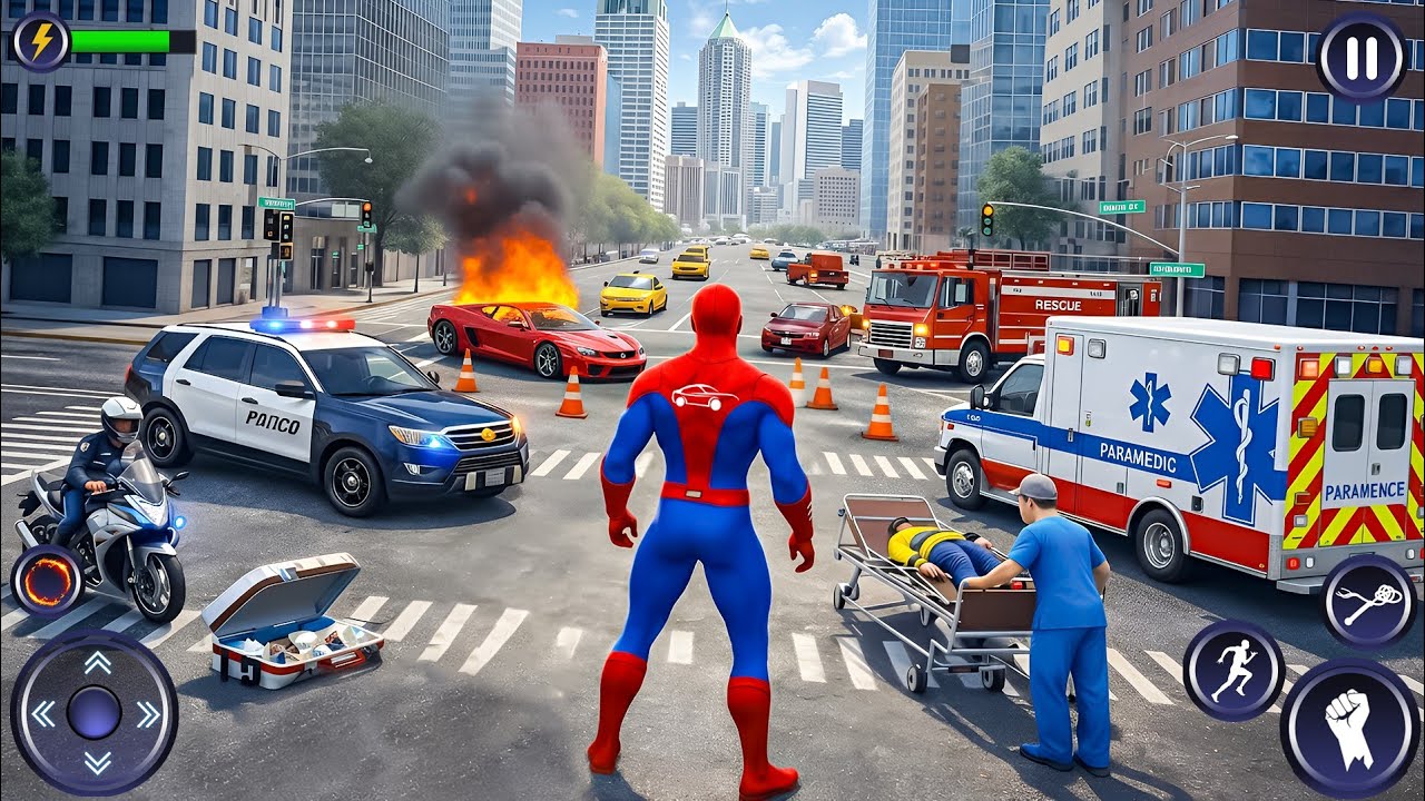 Spider Hero Fight Rescue City Mobile Android games Gameplay 