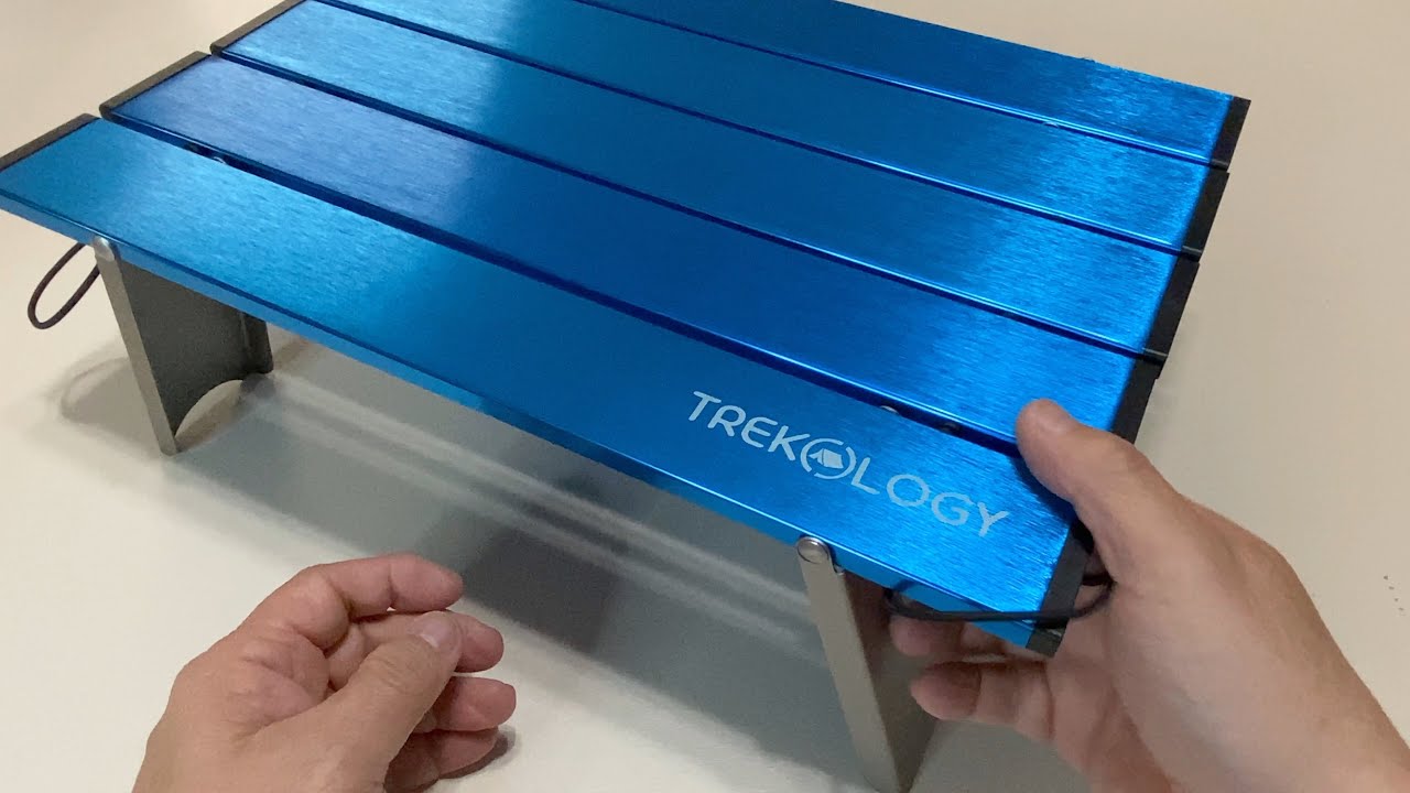 Trekology Personal Beach Table for Sand, Collapsible Small Portable Folding Compact Tables