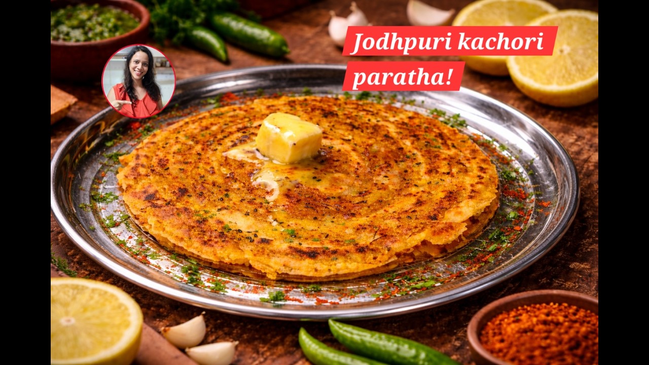 बिना Fry किये बनायें खस्ता जोधपुरी कचोरी पराठा | Crispy Kachori Paratha Recipe