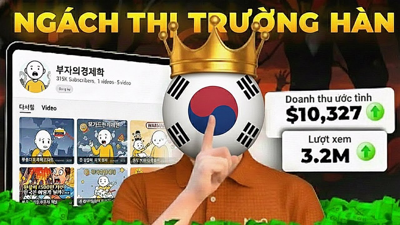Chỉ Mới 6 Video K&ecirc;nh N&agrave;y Đ&atilde; Kiếm Hơn 100 Triệu V&agrave; Full Quy Tr&igrave;nh Hướng Dẫn L&agrave;m Youtube View Ngoại AI