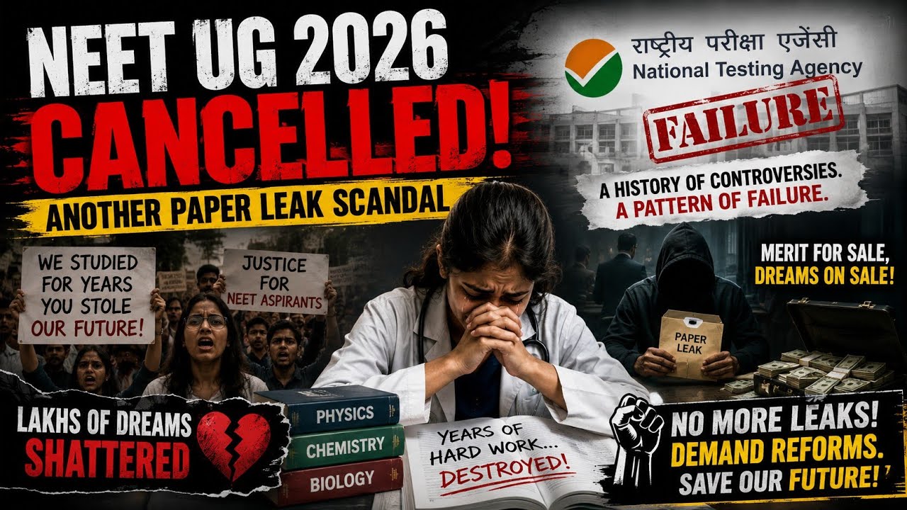 NEET UG 2026 Cancelled? Paper Leak Scam Explained | NTA Failure