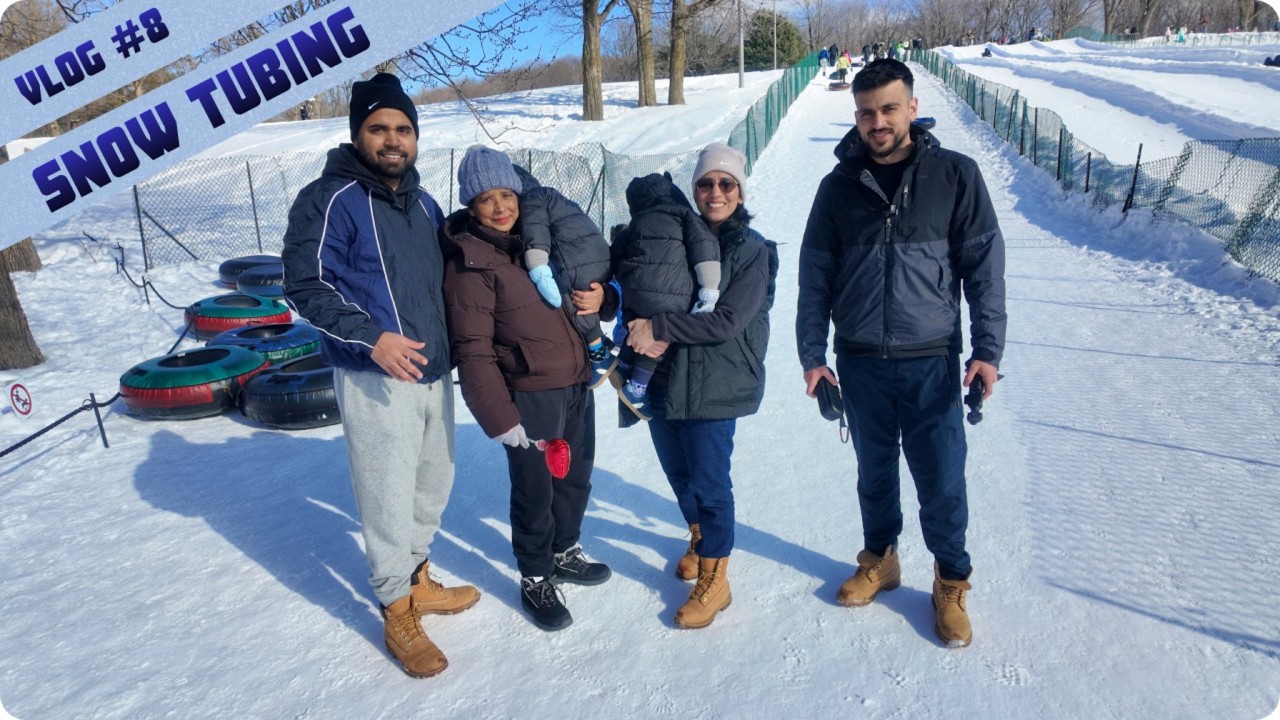 First Snow Tubing Experience in Montreal ❄️ | Family Vlog | Beaver Lake Montreal | Vlog #8