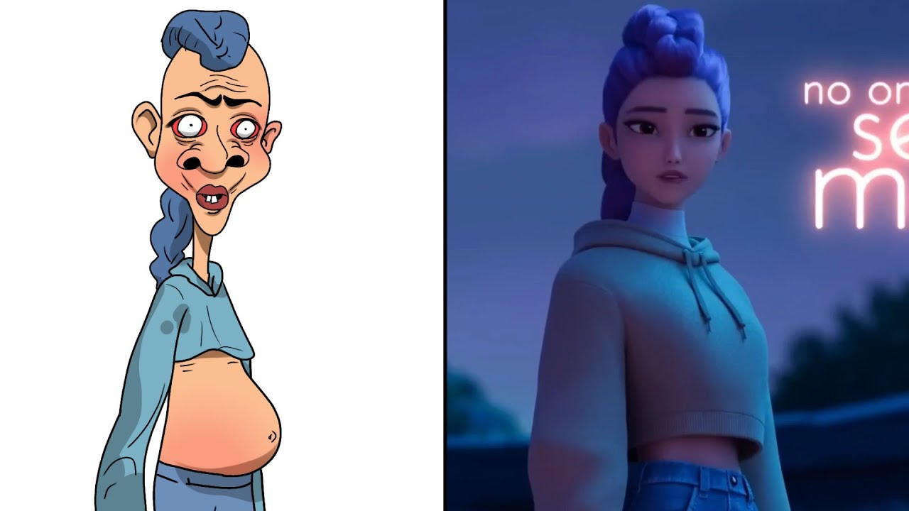 Huntrix Free - Kpop Demon Hunters Funny Drawing Meme