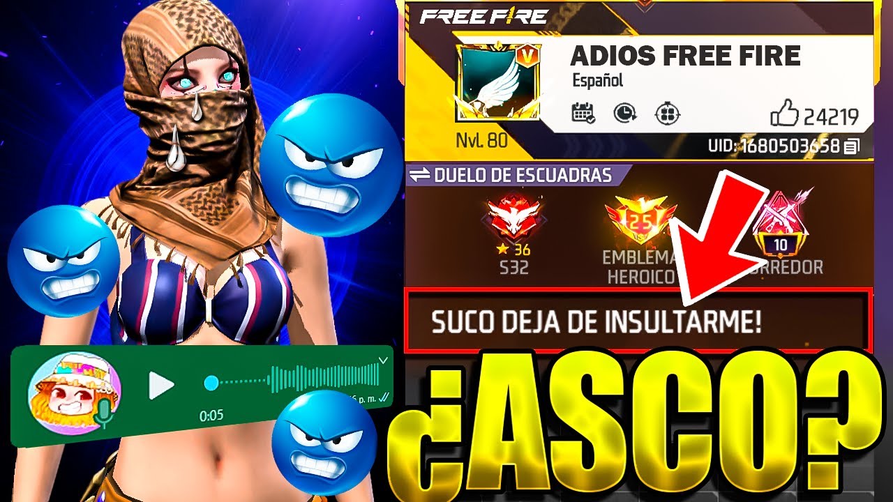 LA JUGADORA QUE TRAICIONO A SUCO Y LA INSULTO EN FREE FIRE
