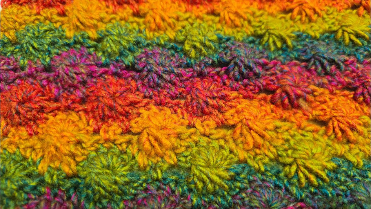 Crochet Broomstick Lace Variation Stitch -  Ideal for Blankets - IT